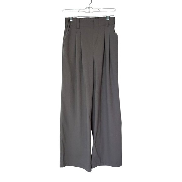 HALARA High Waisted Wide-Leg Pants XS Regular Gray Polyester Elastane - Picture 2 of 10